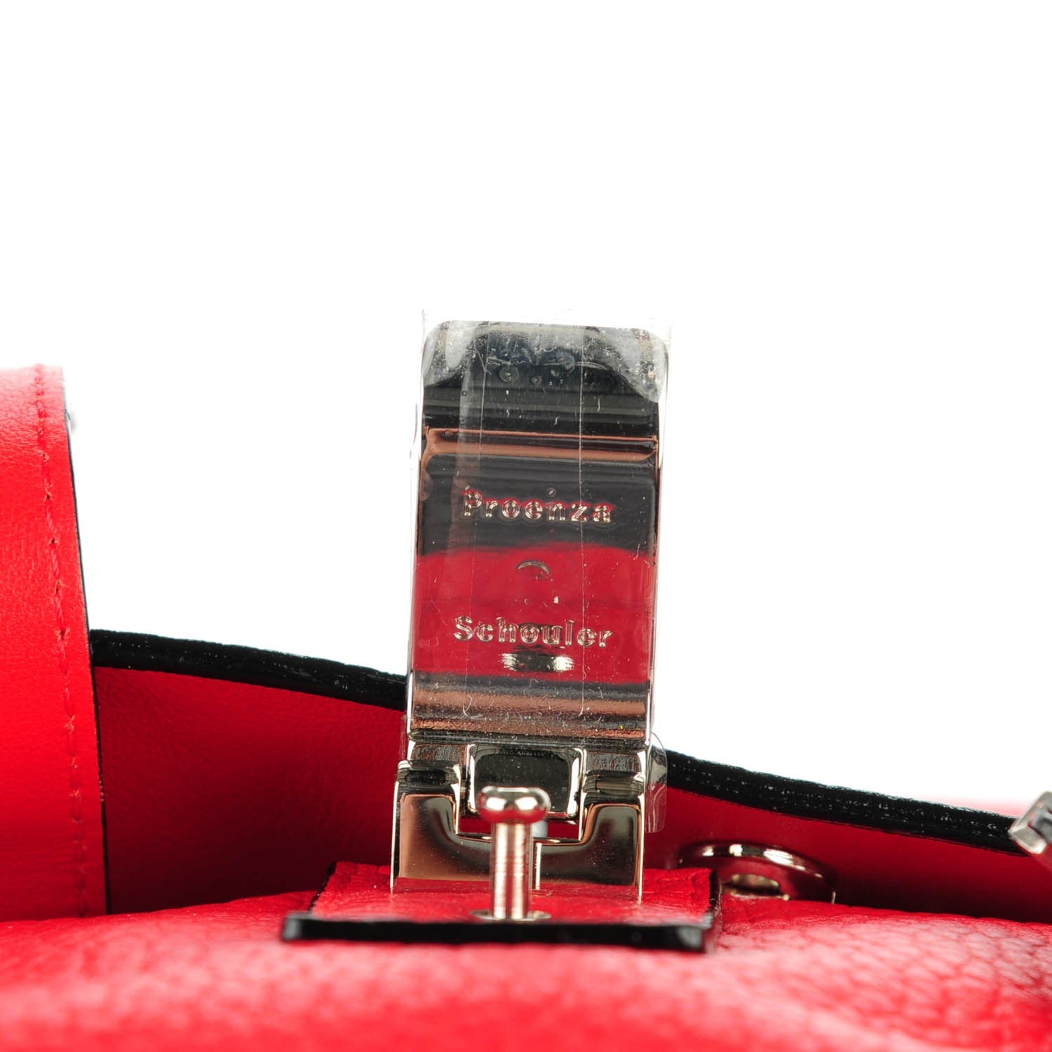 Proenza Schouler Pebbled Calfskin PS Courier Backpack Red 9 of 9