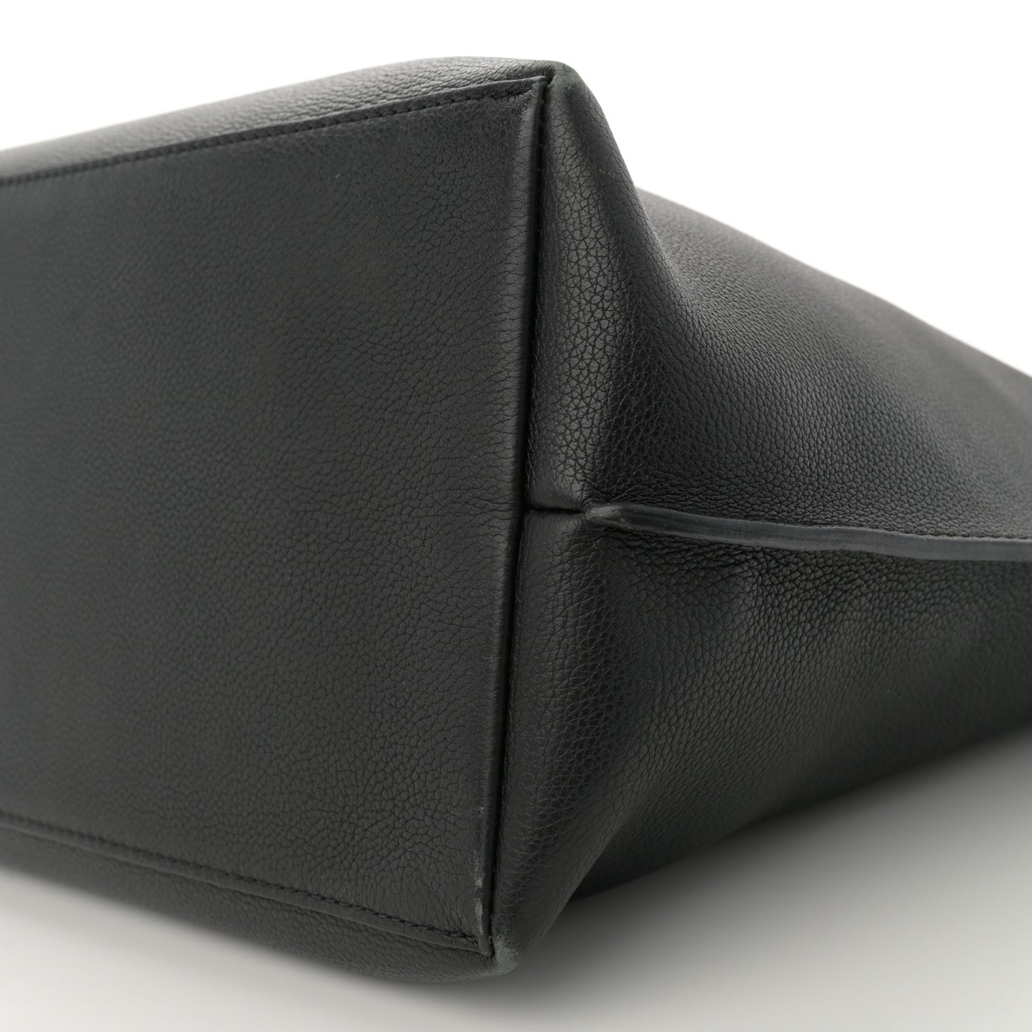 Calfskin Lockme Go Tote Black