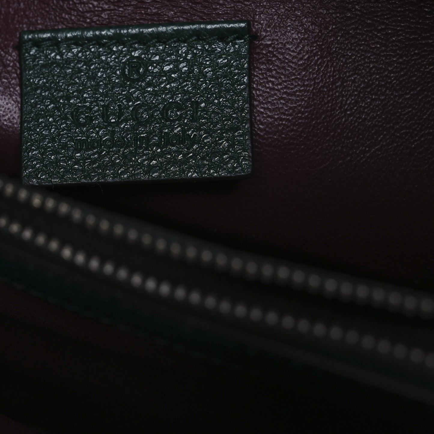 Grainy Calfskin Small Zumi Top Handle Bag Vintage Green