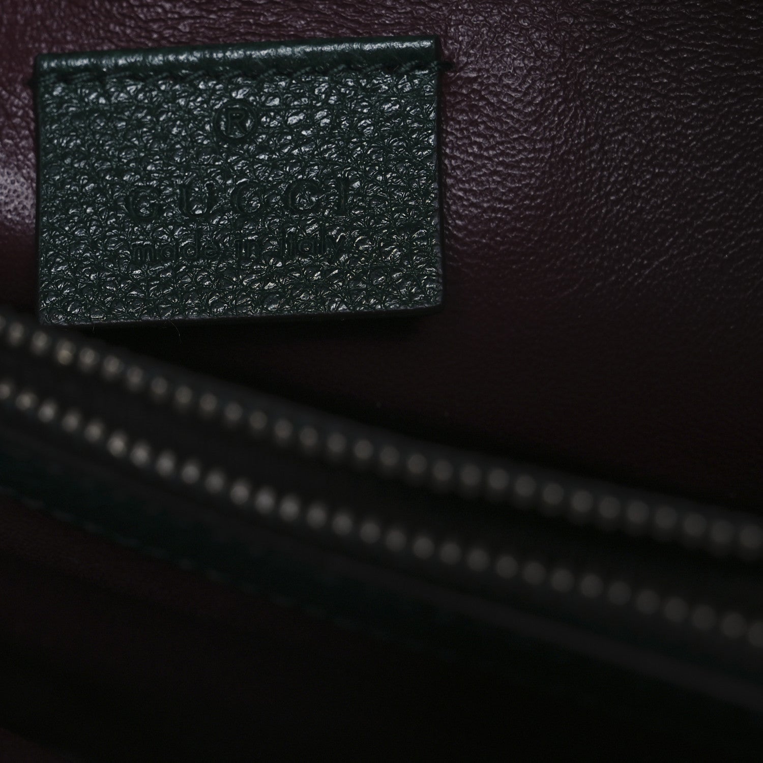 Gucci Grainy Calfskin Small Zumi Top Handle Bag Vintage Green 7 of 12