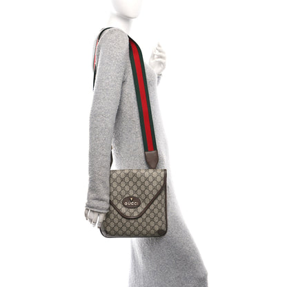 Gucci GG Supreme Monogram Web Medium Neo Vintage Flap Messenger Bag Beige New Acero 2 of 11