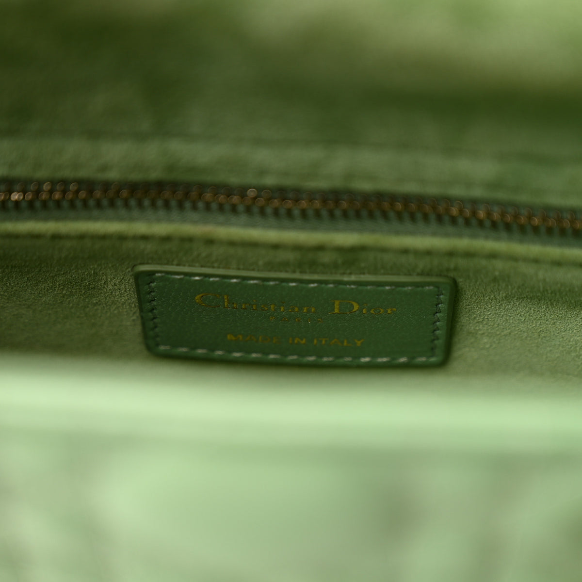 Christian Dior Lambskin Cannage Small My ABCDior Lady Dior Green 6 of 11