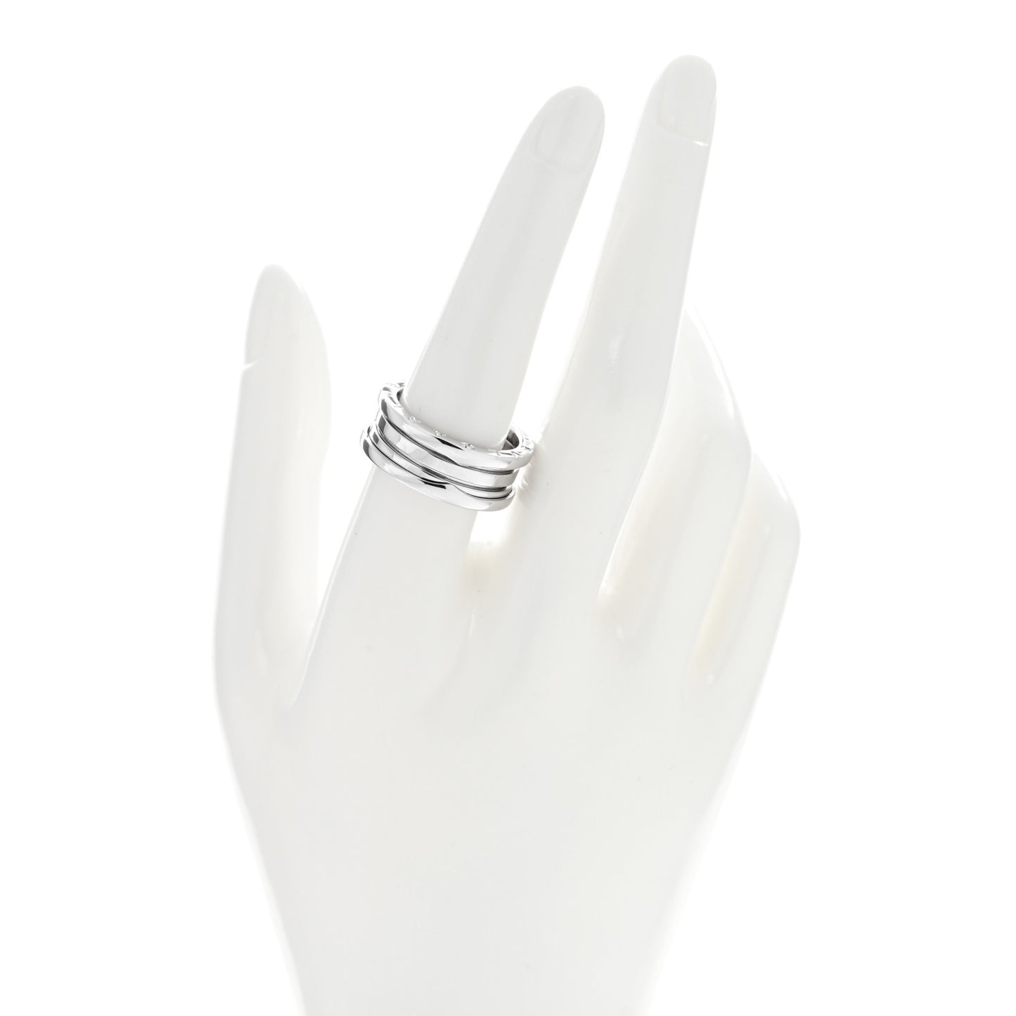 18K White Gold B.Zero1 Two-Band Ring 58 8.25