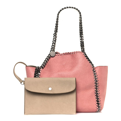 Stella McCartney Shaggy Deer Falabella Reversible Mini Fold Over Tote Pink 1 of 19