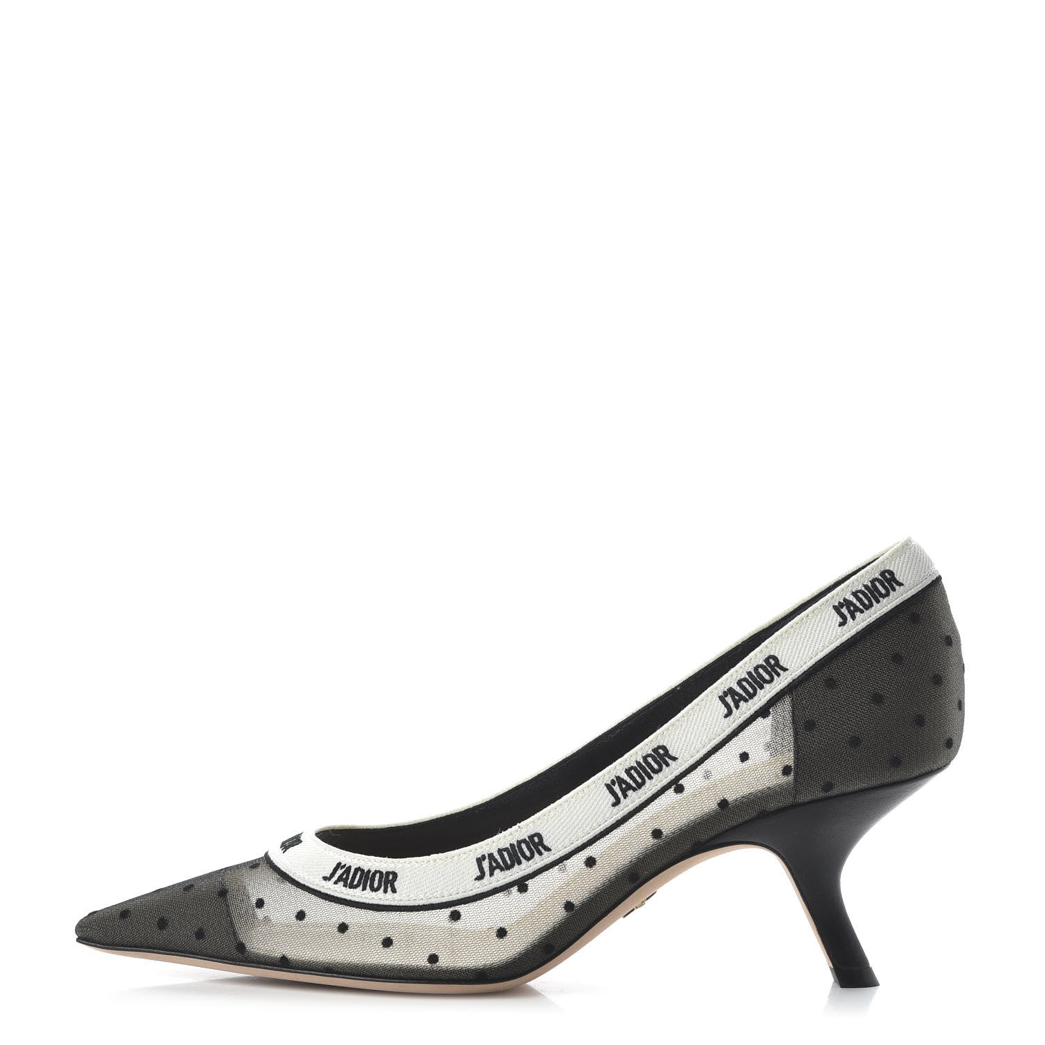 Christian Dior Plumetis Ribbon J'Adior 65mm Pumps 40.5 Black Nude 1 of 9