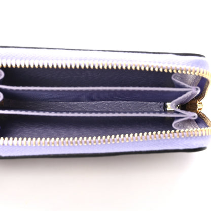 Gucci Monogram Jumbo GG Textured Dollar Calfskin Ophidia Key Card Case Beige Lapis 5 of 7
