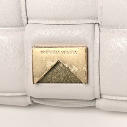 Bottega Veneta Lambskin Maxi Intreccio Padded Chain Cassette Crossbody Bag White 11 of 13
