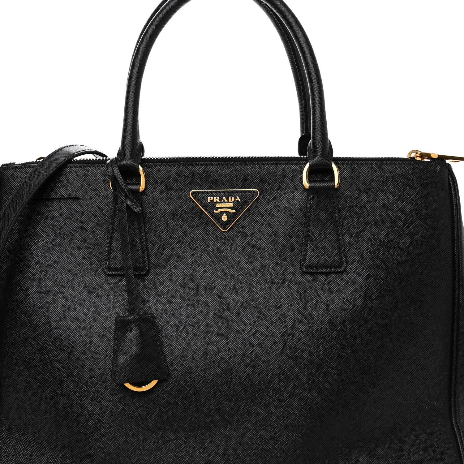 Prada Saffiano Medium Galleria Double Zip Tote Black 8 of 11