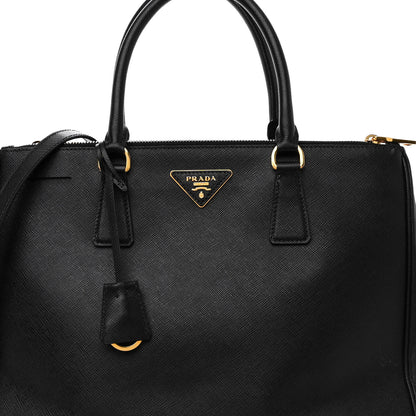 Prada Saffiano Medium Galleria Double Zip Tote Black 8 of 11