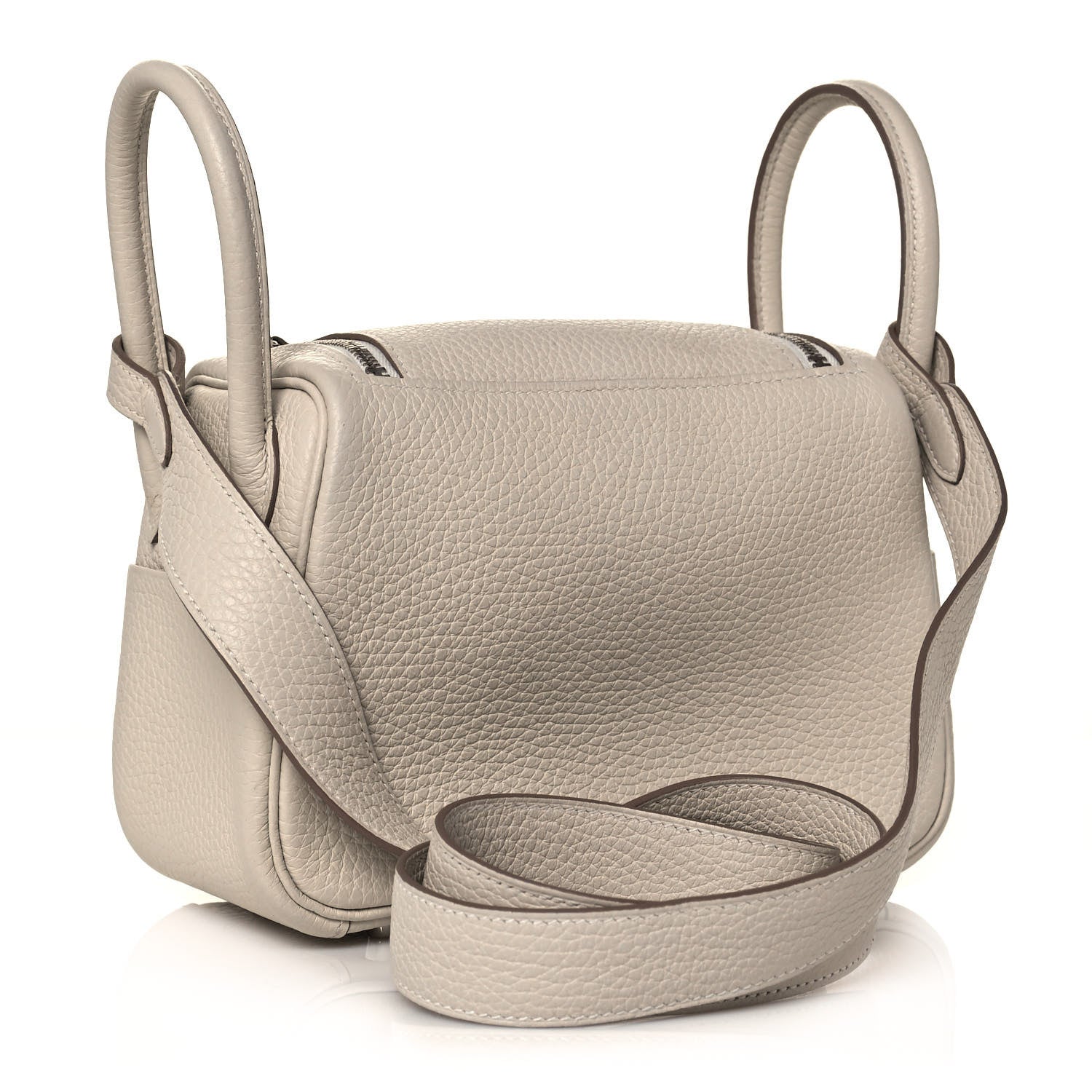Hermes Taurillon Clemence Mini Lindy 20 Craie 3 of 13