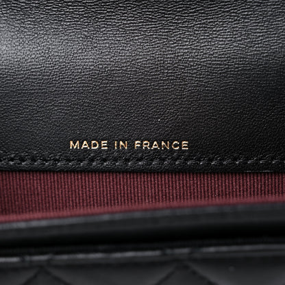 Chanel Lambskin Quilted Flap Card Holder Wallet Black 7 of 8