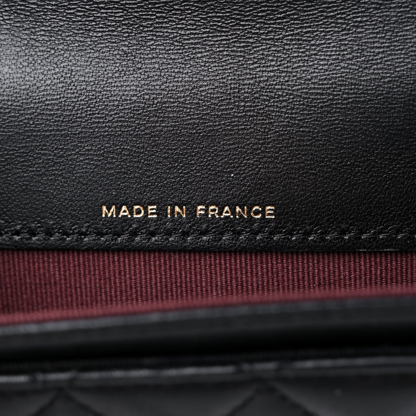Lambskin Quilted Flap Card Holder Wallet Black