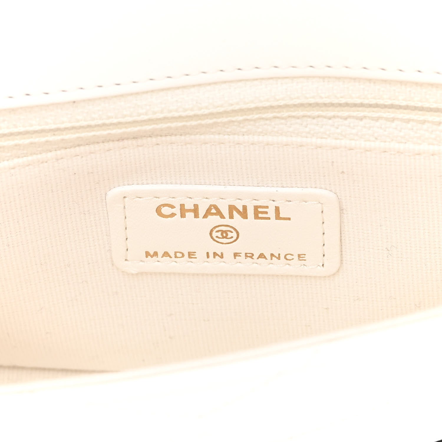 Chanel Lambskin Chevron Stitched Flap White Black 6 of 14