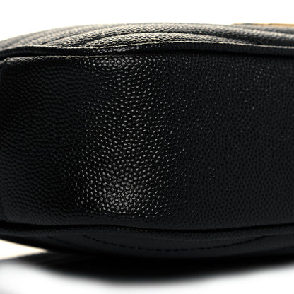 Saint Laurent Grain De Poudre Matelasse Monogram Mini Lou Camera Bag Black 9 of 12