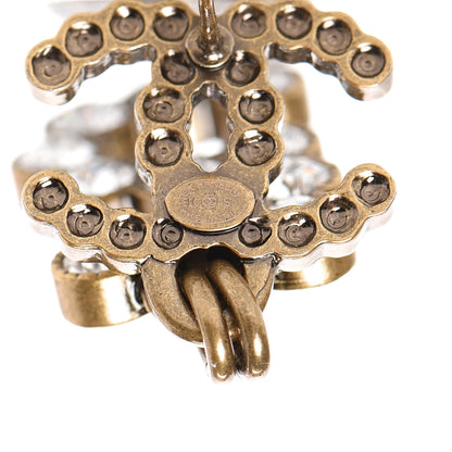 Chanel Metal Crystal City of Lights No 5 Drop Earrings Gold 4 of 5