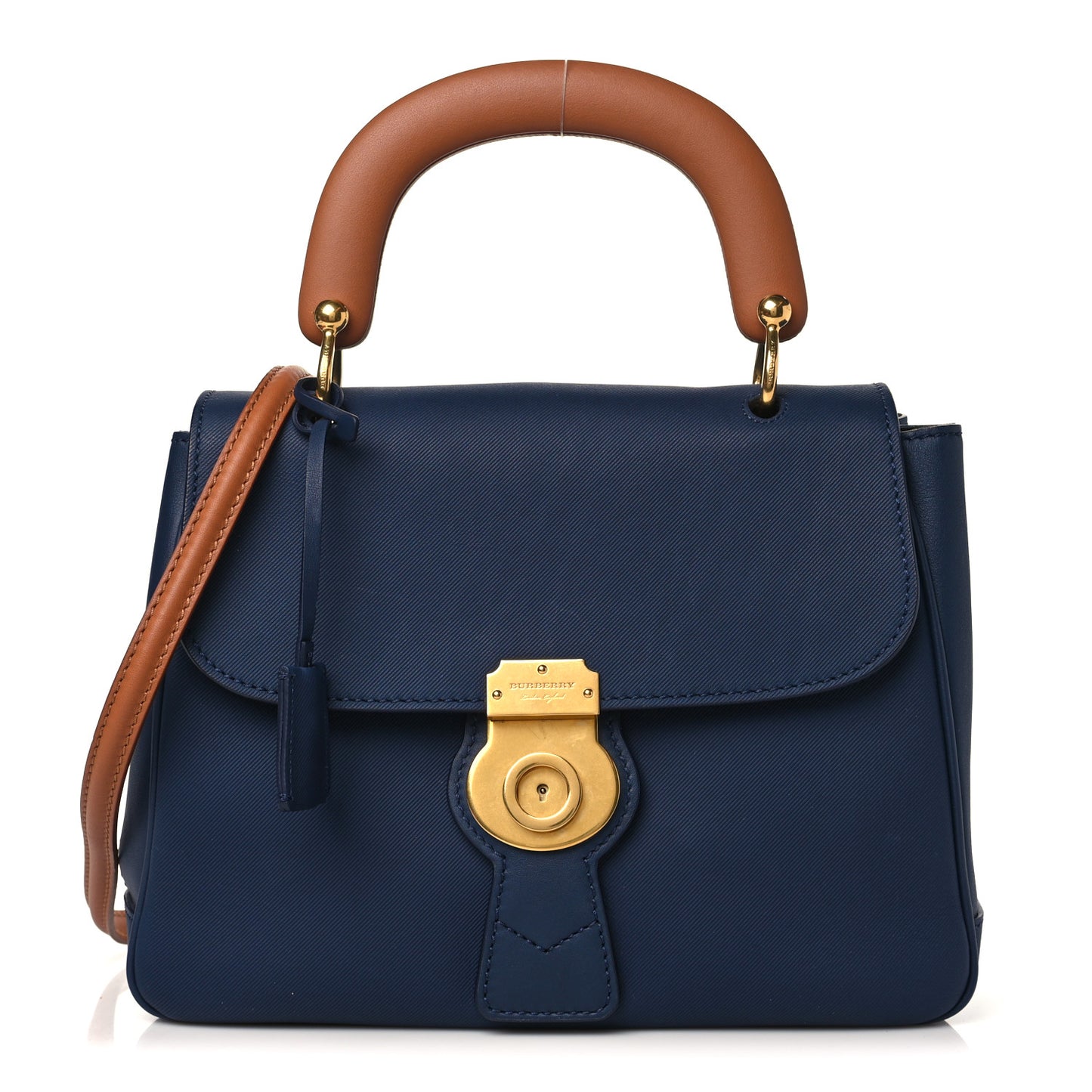 Trench Calfskin Medium DK88 Top Handle Bag Ink Blue