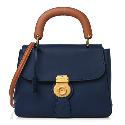 Burberry Trench Calfskin Medium DK88 Top Handle Bag Ink Blue 1 of 8