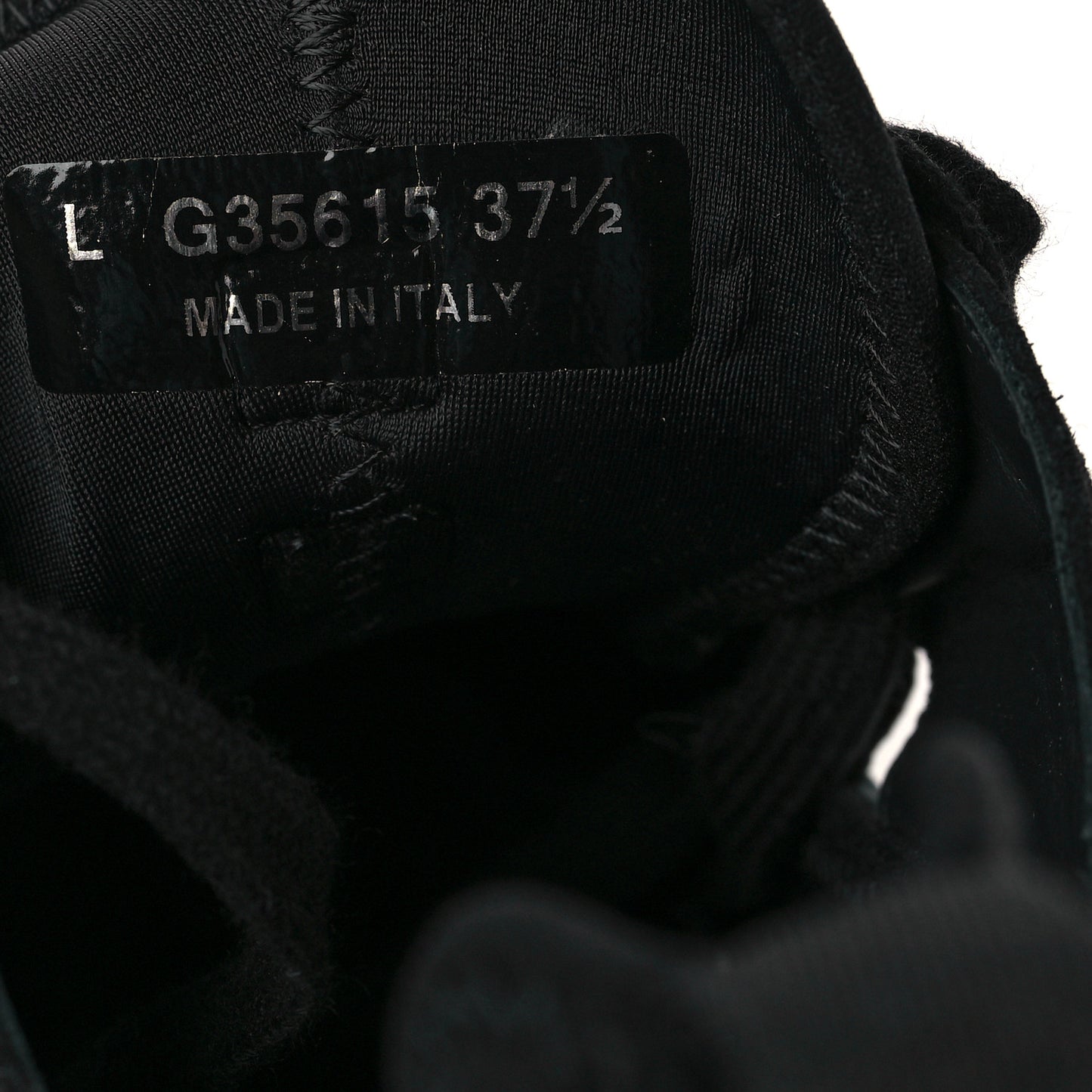 Fabric Calfskin Suede CC Sneakers 37.5 Black