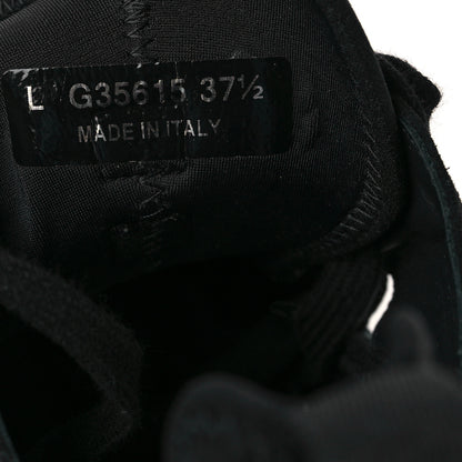 Chanel Fabric Calfskin Suede CC Sneakers 37.5 Black 8 of 8