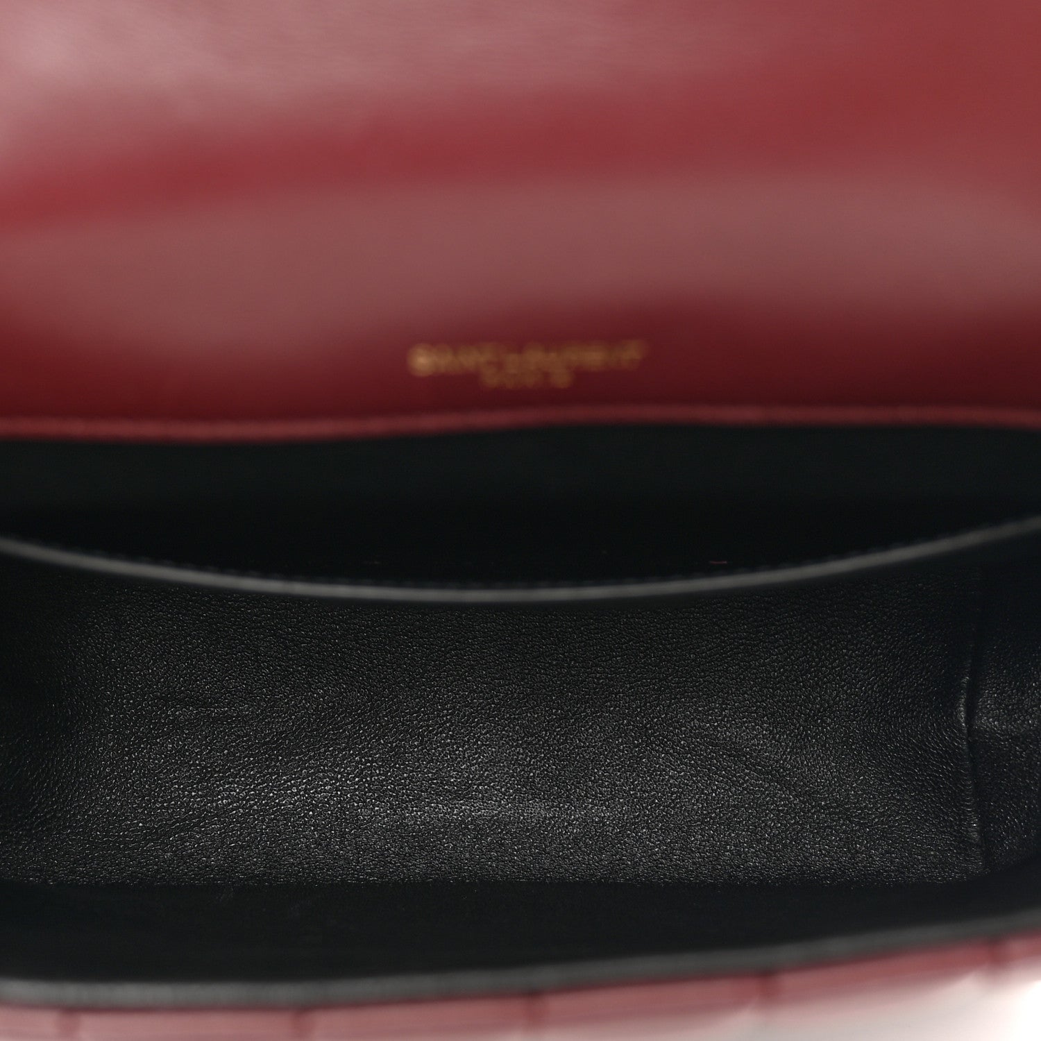 Saint Laurent Lambskin Matelasse Monogram Medium Vicky Chain Bag Dark Legion Red 5 of 10