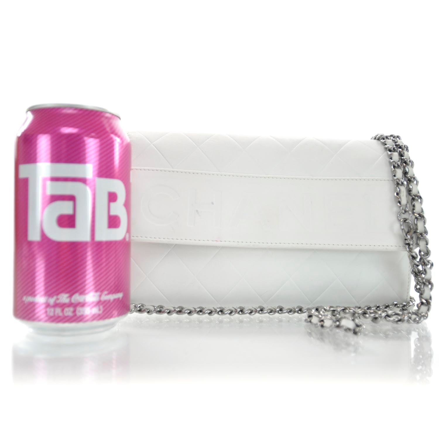 Chanel Lambskin Wallet On Chain White 2 of 10