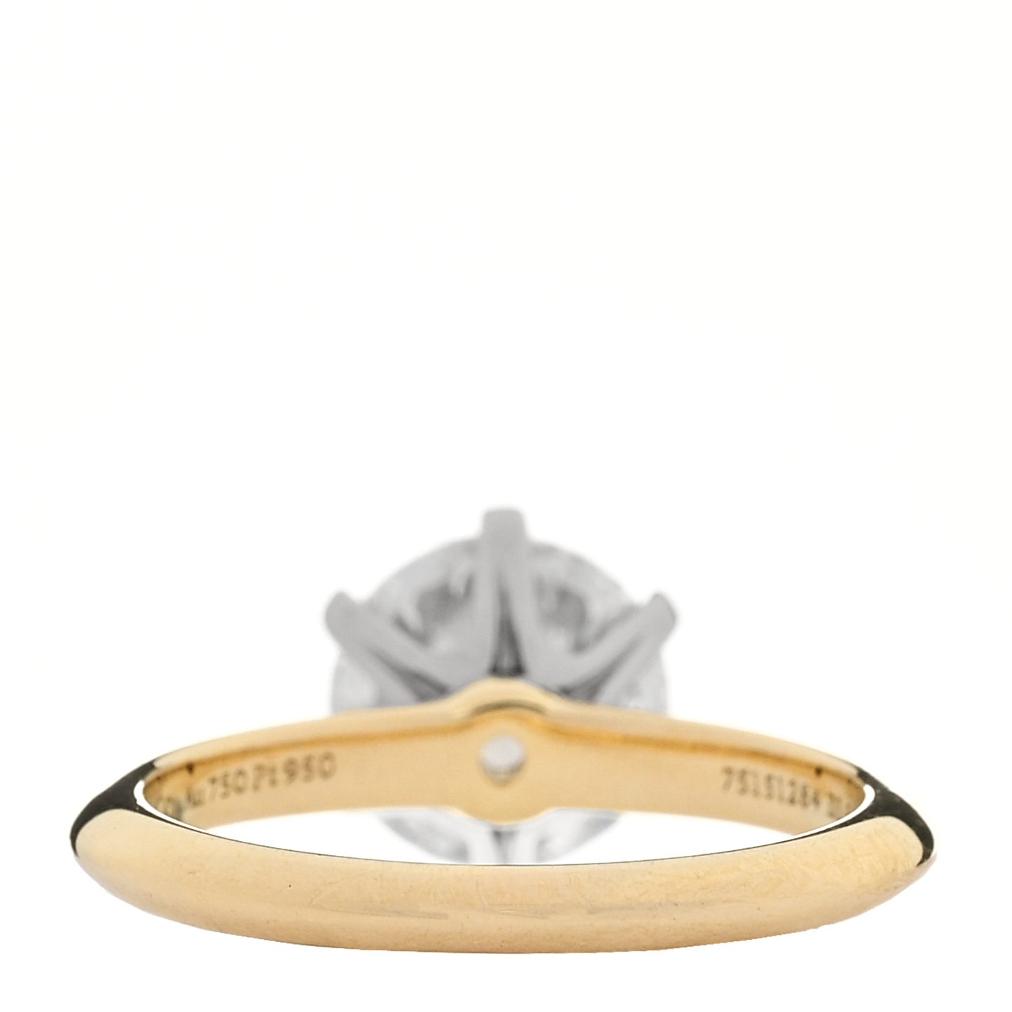 18K Yellow Gold Platinum Diamond 1.88ct Solitaire Engagement Ring 49 4.75