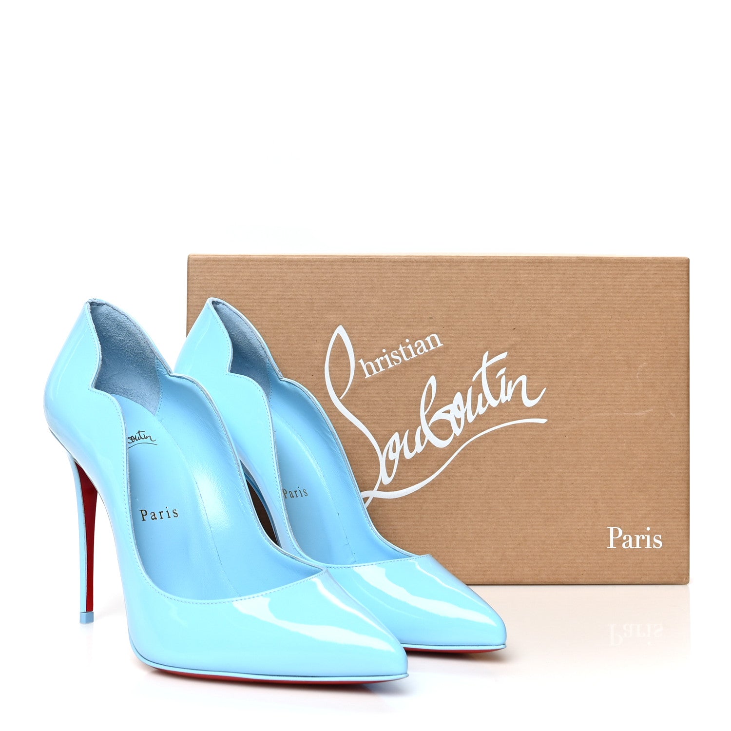 Christian Louboutin Patent Hot Chick 100 Pumps 37.5 Splash 8 of 8