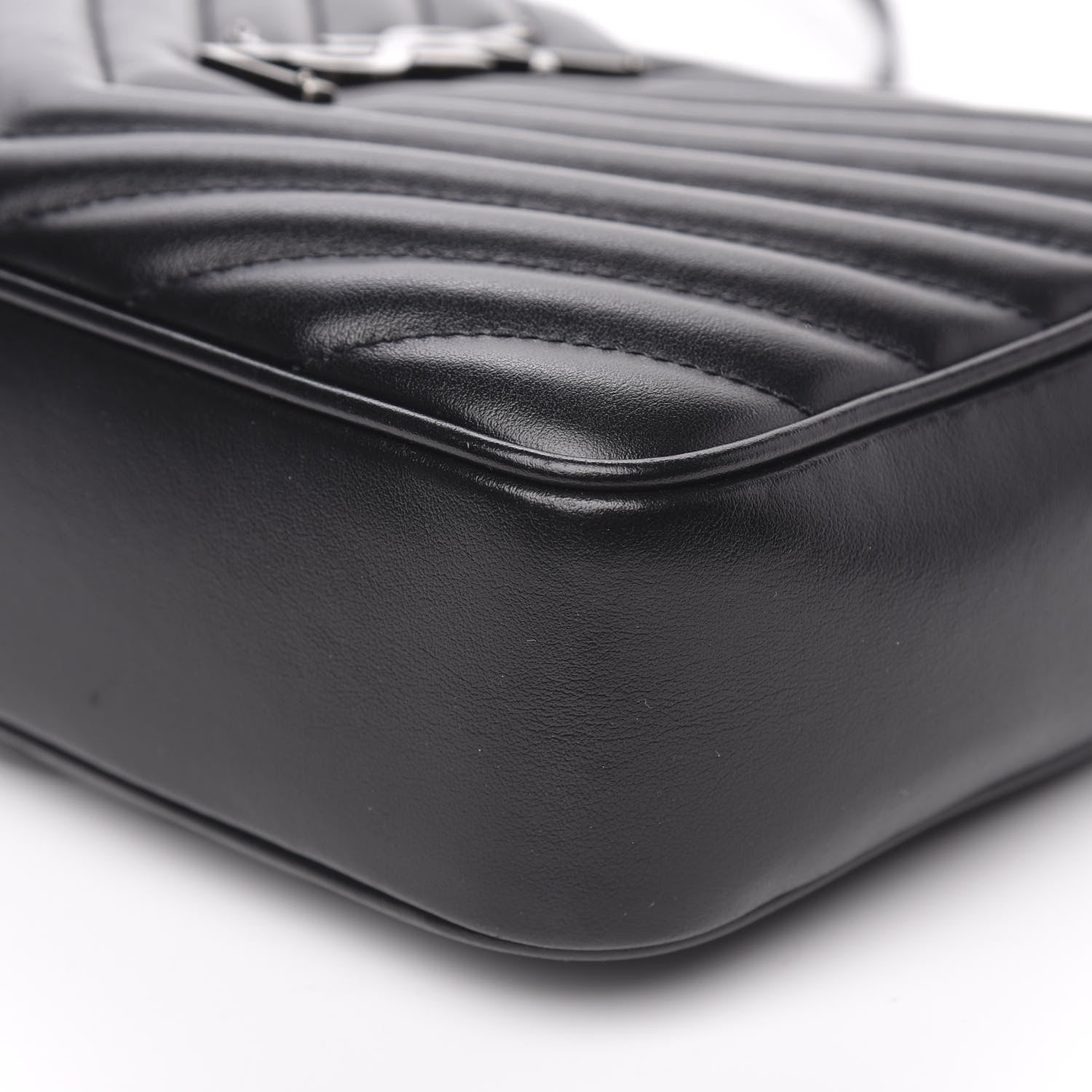Saint Laurent Calfskin Matelasse Monogram Lou Camera Bag Black 8 of 9