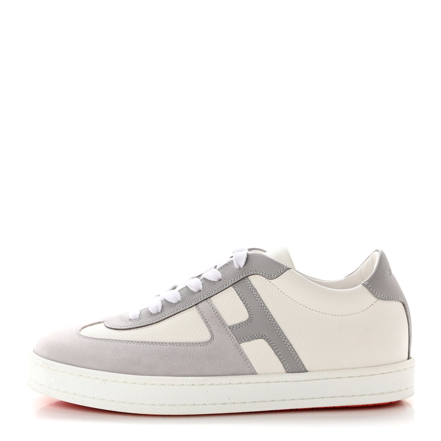 Epsom Suede Boomerang Sneakers 39.5 White Gris