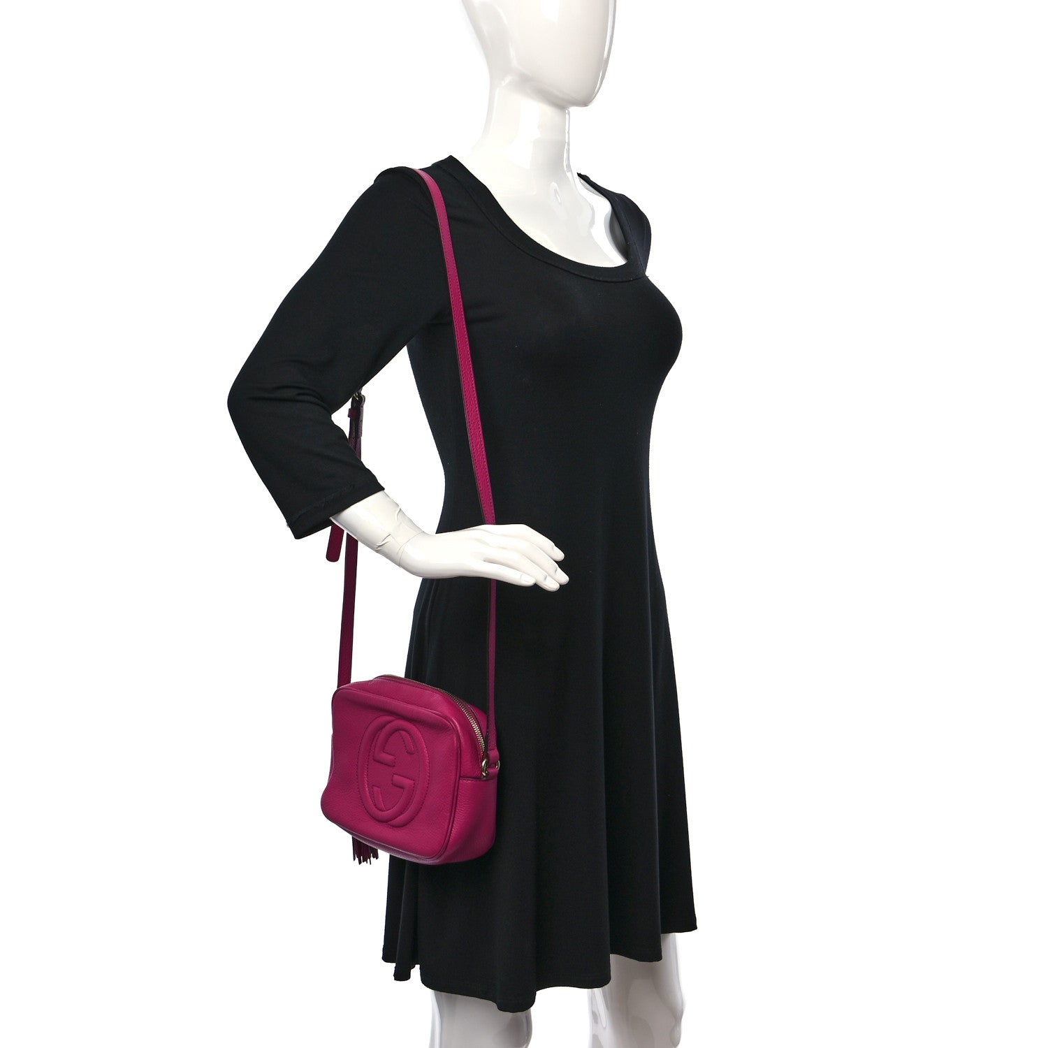 Gucci Cellarius Calfskin Small Soho Disco Bag Bright Bouganville 2 of 11