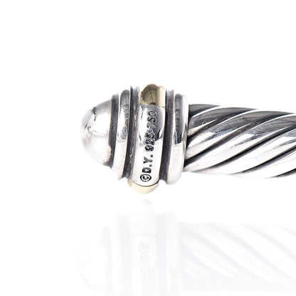 David Yurman Sterling Silver 18K Yellow Gold 4mm Cable Classics Bracelet 5 of 5