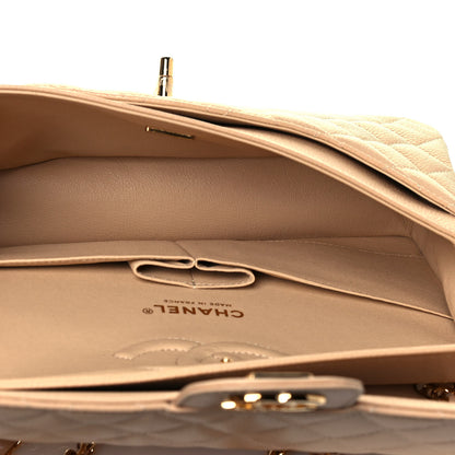 Chanel Caviar Quilted Medium Double Flap Beige 5 of 13