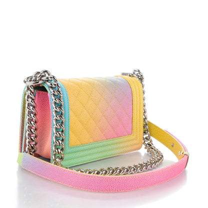 Chanel Caviar Quilted Small Cuba Rainbow Boy Flap Multicolor 3 of 7