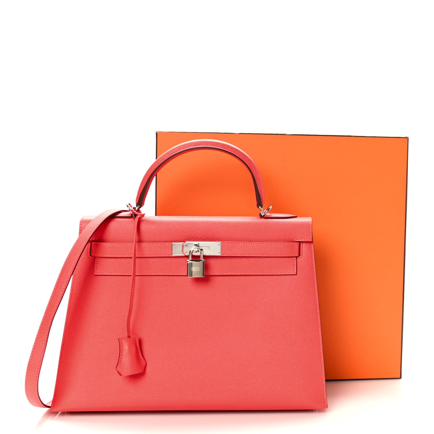 Hermes Epsom Kelly Sellier 32 Rose Jaipur 3 of 10