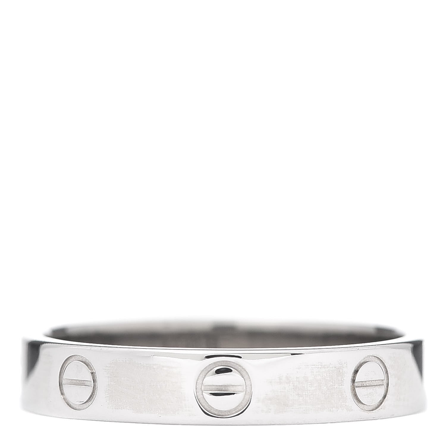 Cartier 18K White Gold 3.5mm LOVE Wedding Band Ring 60 9 3 of 4