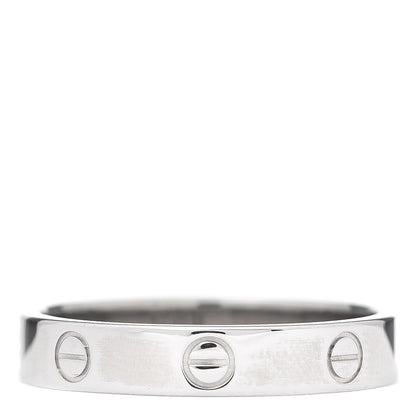 Cartier 18K White Gold 3.5mm LOVE Wedding Band Ring 60 9 3 of 4