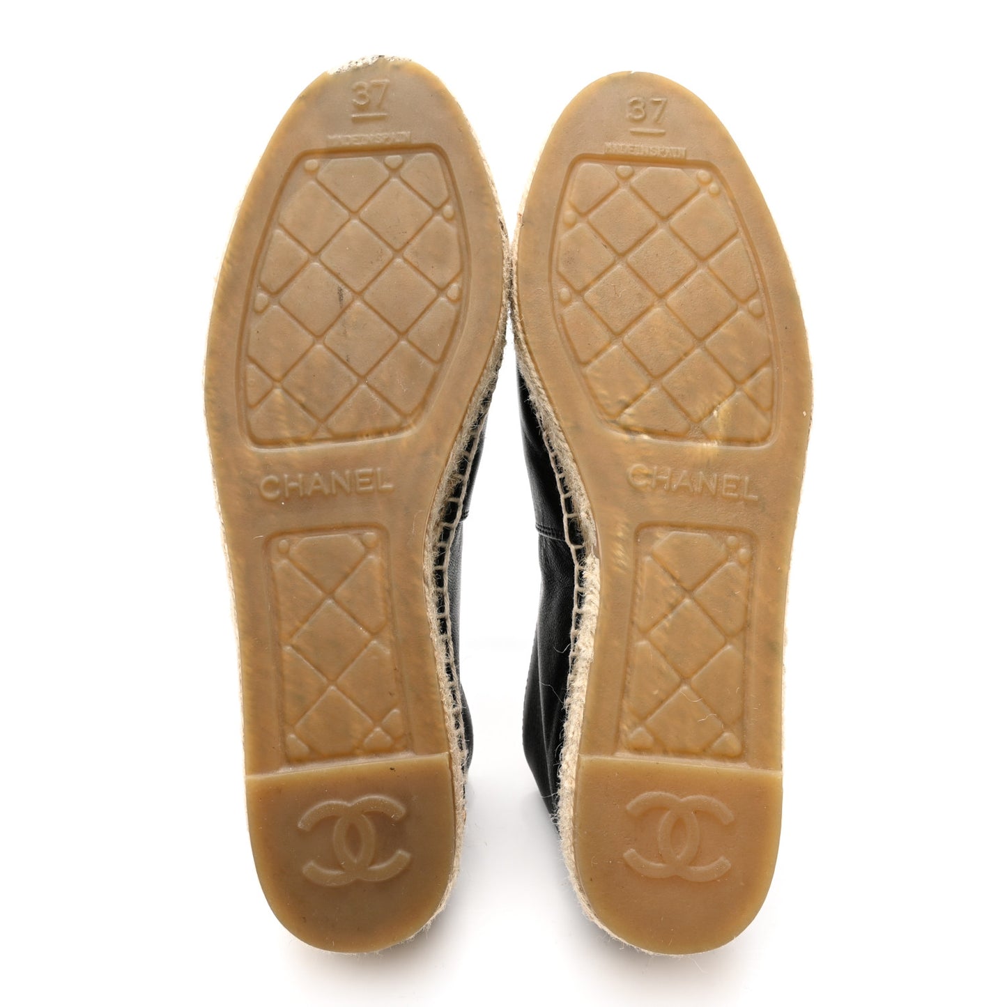 Lambskin CC Espadrilles 37 Black