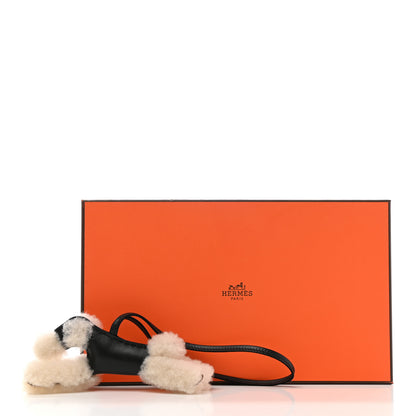 Hermes Milo Lambskin Shearling Budy Charm Black 4 of 4