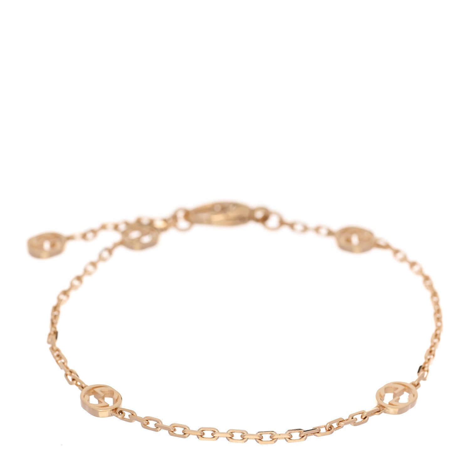 Gucci 18K Yellow Gold Interlocking G Chain Bracelet 1 of 5