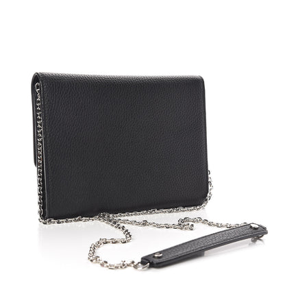 Christian Dior Grained Calfskin Diorever Wallet On Chain Black 3 of 9