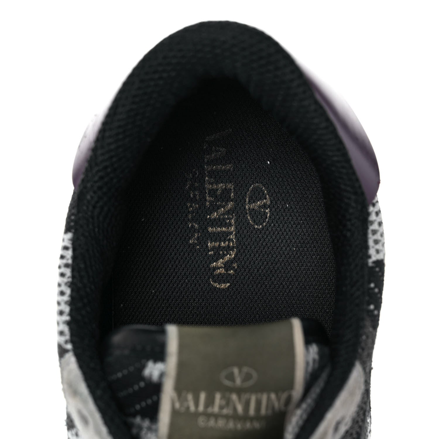 Valentino Garavani Mesh Fabric Suede Camouflage Mens Rockrunner Sneakers 42 Grigio Anthracite Black 8 of 9