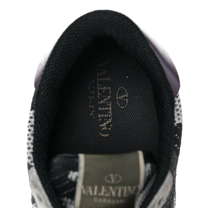 Valentino Garavani Mesh Fabric Suede Camouflage Mens Rockrunner Sneakers 42 Grigio Anthracite Black 8 of 9