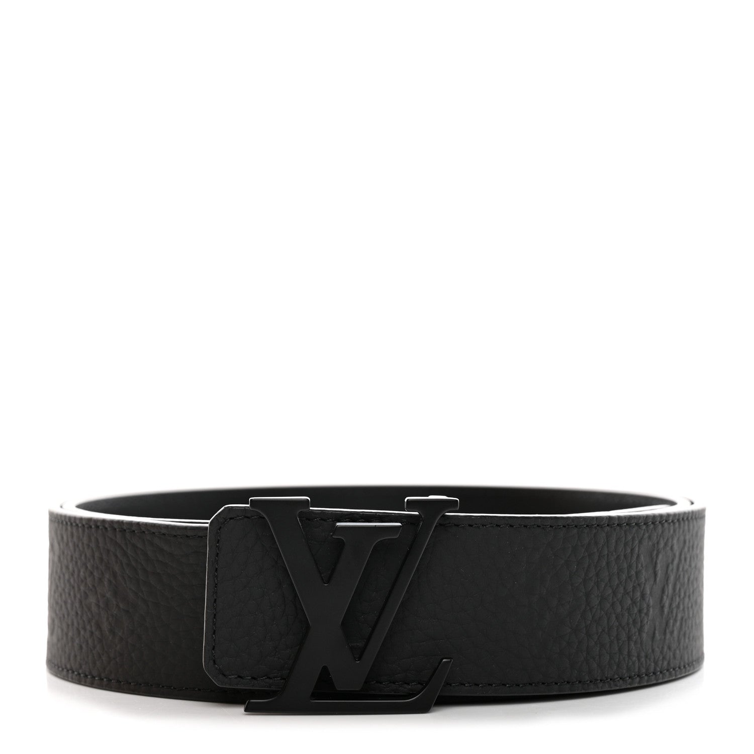 Louis Vuitton Taurillon Calfskin 40mm LV Initiales Reversible Belt 95 38 Black 1 of 6