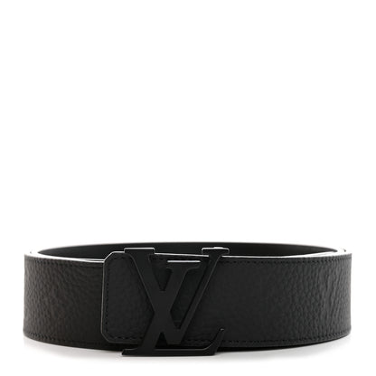 Louis Vuitton Taurillon Calfskin 40mm LV Initiales Reversible Belt 95 38 Black 1 of 6