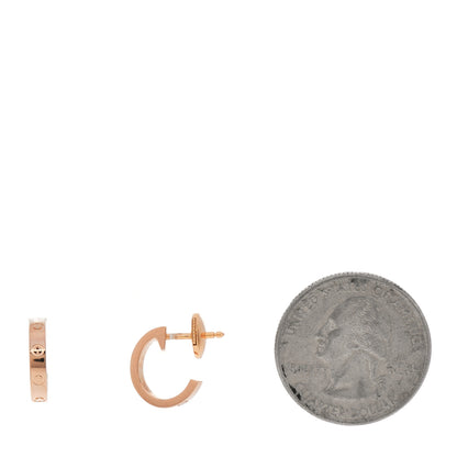 Cartier 18K Pink Gold Small LOVE Hoop Earrings 2 of 5