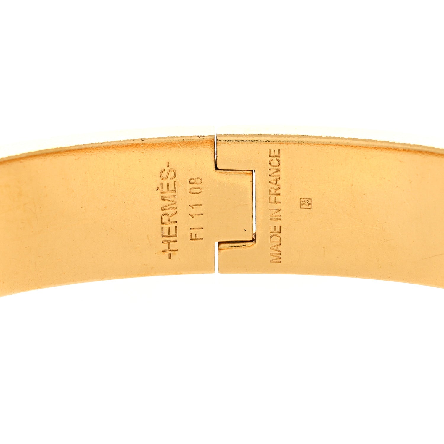 Hermes Enamel Narrow Clic Clac H Bracelet PM White 4 of 8