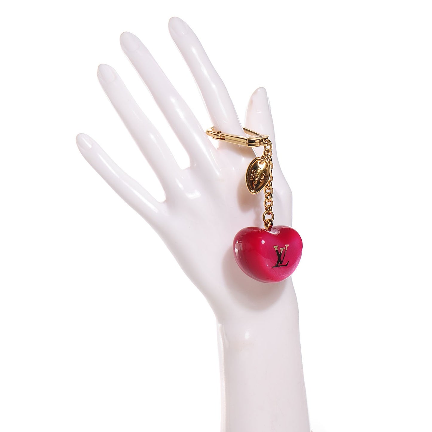 Pomme Bag Charm Key Holder Fuchsia