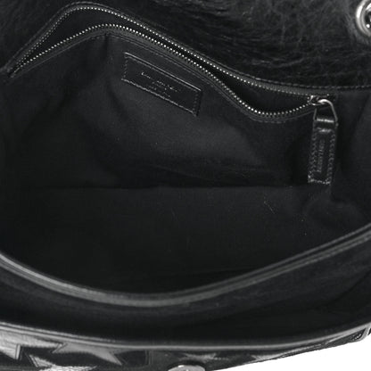Saint Laurent Calfskin Ayers Star Patchwork Monogram Medium Niki Chain Satchel Black 5 of 8