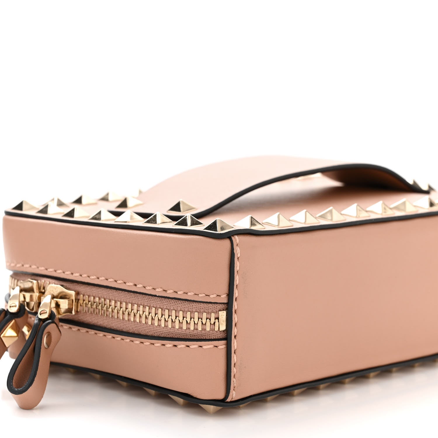 Valentino Garavani Calfskin Rockstud Camera Clutch Crossbody Bag Poudre 8 of 9