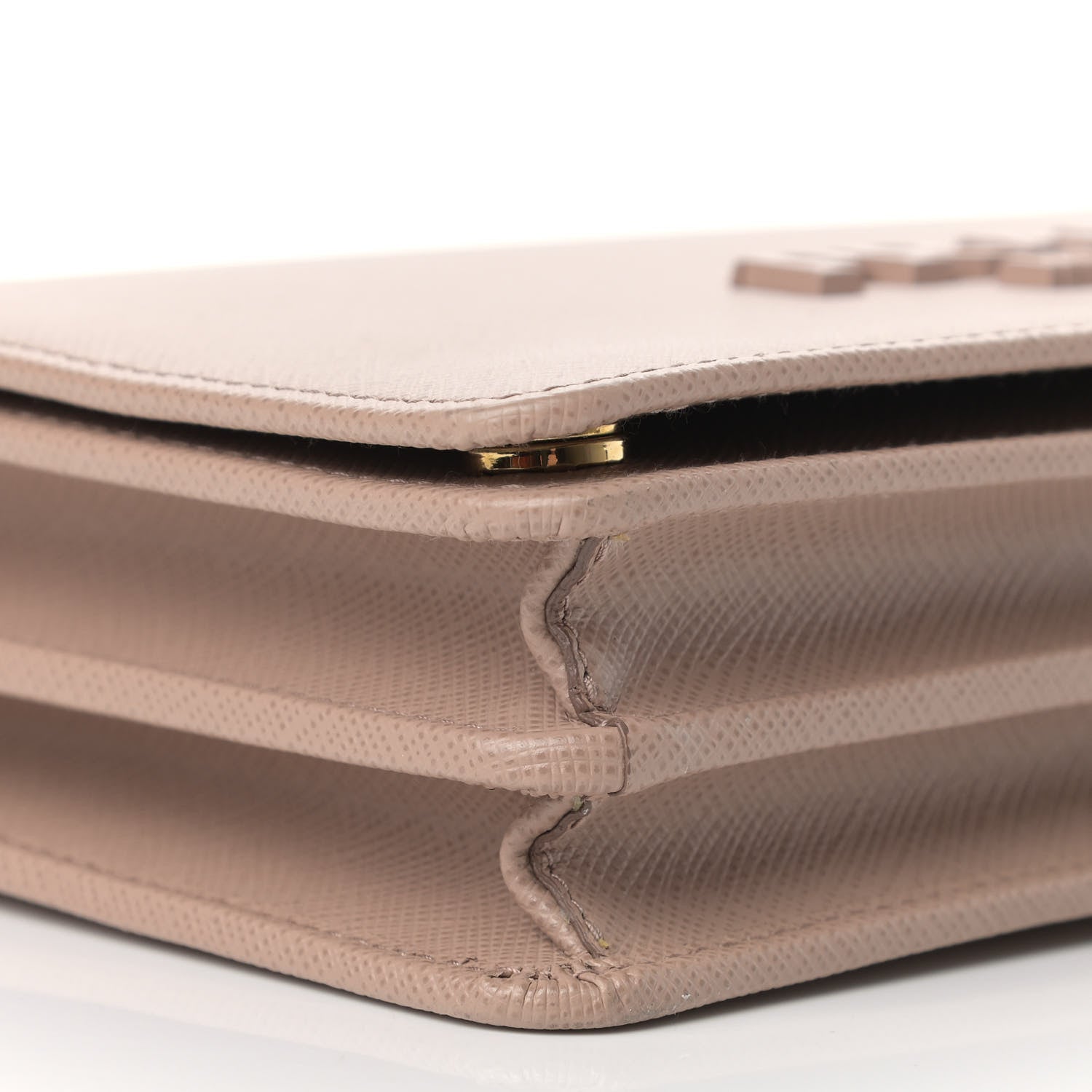 Prada Saffiano Lux Monocrome Chain Wallet Cipria 7 of 13